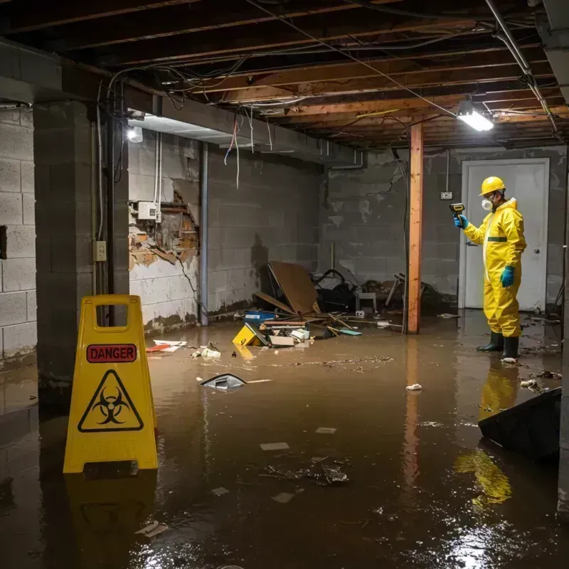 Flooded Basement Electrical Hazard in Bolingbrook, IL Property